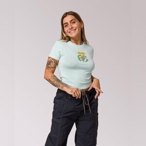 Women's Secret Lives Of Lichen Mini Tee, Ash Blue, Multiple Sizes, NWT